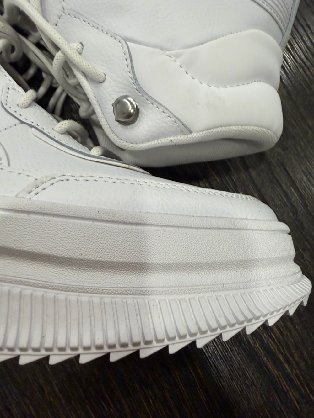 PUMA Mayra Lace Up High Top Womens Off White Sneakers Casual Shoes size 10.5 - Picture 3 of 10